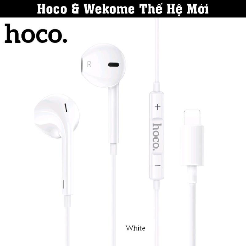 Tai Nghe Hoco M111 [ Không Cần Blutooth ] Chân Lightning Cho iPhone, Âm Thanh Sống Động, Có Míc Đàm Thoại,Phím Bấm Tăng Giảm Âm Lượng Trên Dây, BH 12 Tháng hoco Nghe Nhạc Nhét Tai