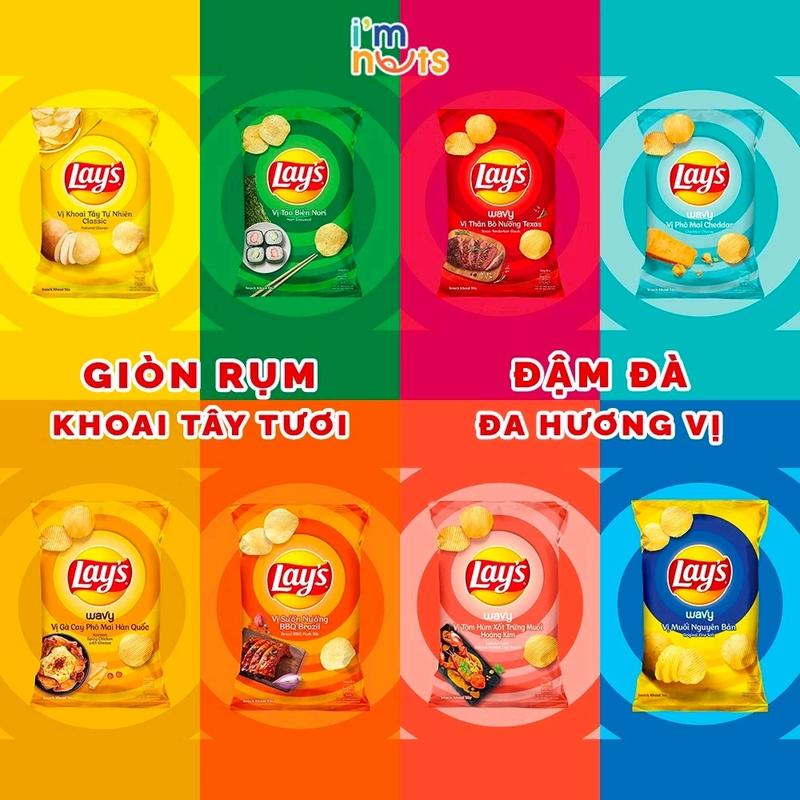 Combo 10 gói khoai tây lays 30gr ( 1 lốc 1 vị)