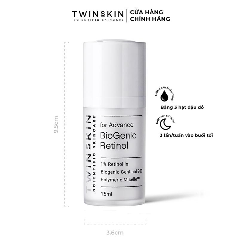 Biogenic Retinol Twins Skin 1% For Advance Travel Size – Kem Dưỡng Da, Ngừa Lão Hóa, Hỗ Trợ Giảm Mụn 15ml