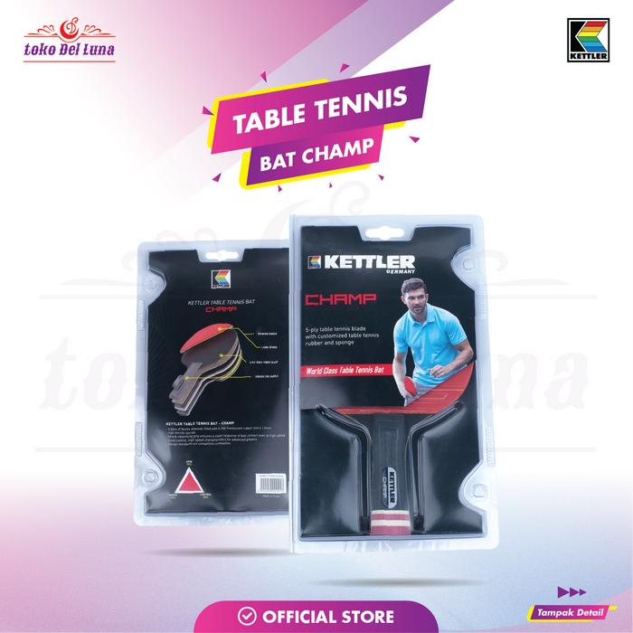 Gambar Bat Tenis Meja / Pingpong KETTLER TABLE TENNIS BAT CHAMP - Table Tennis Bat - CHAMP dari toko Del Luna Kota Salatiga Tokopedia