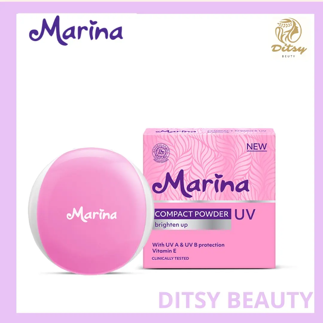 3PCS 6PCS Bedak marina uv protection compact powder 12 gr Tahan Lama Wajah