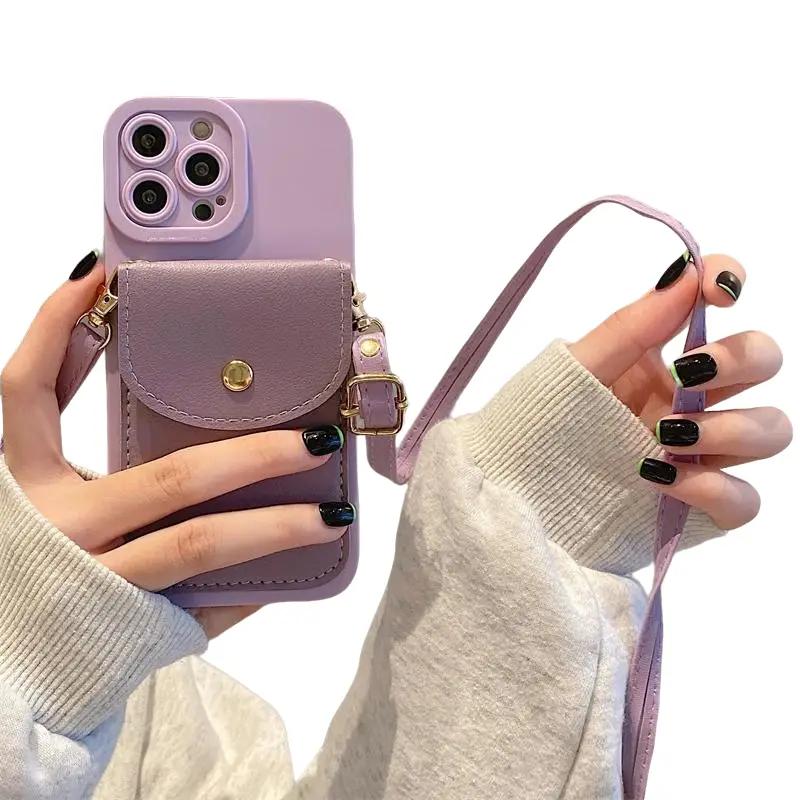 Túi đựng thẻ sáng tạo, Ốp Điện Thoại đeo chéo cho iPhone 11, 12, 13, 14 pro max, 14plus, XR, XSmax, 11pro, bảo vệ ống kính chống sốc, vỏ mềm, vỏ bảo vệ điện thoại Phụ Kiện