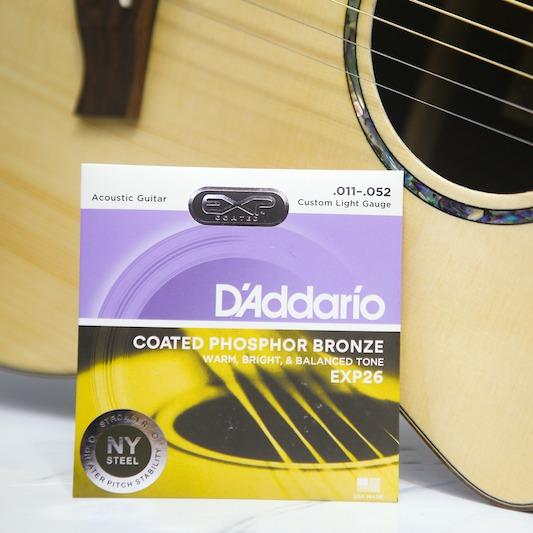    CHÍNH HÃNG   DÂN ĐÀN GUITAR ACOUSTIC D'ADDARIO EXP26 Size 11 - GUITAR SAO MAI dây  guitar 
