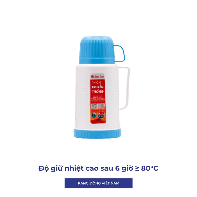 Phích nước mini Rạng Đông 1,2 lít, bình thuỷ giữ nhiệt cá nhân, đựng nước nóng, Model: RD 1235 N1 3