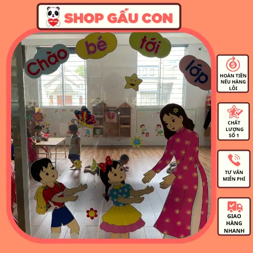 Góc lớp mầm non bằng decal hình ảnh rời dùng trang trí trong và ngoài lớp đủ chữ kèm hình Decor Decor Phòng, 18 chủ đề trong mầm non, dễ dàng cắt dán sử dụng 1