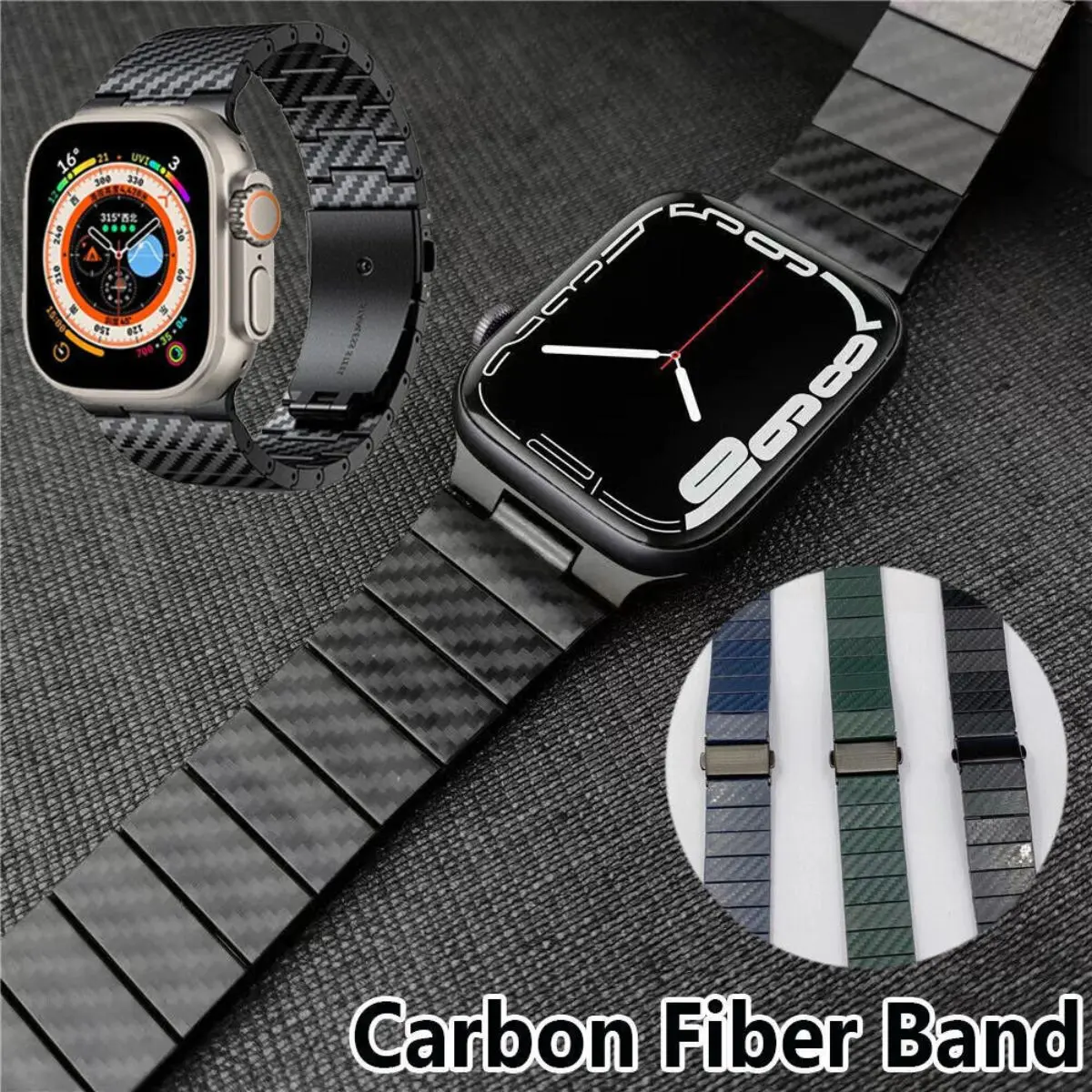 COTECi STRAP iWatch ultra 2 CARBON FIBER TALI iWatch Ultra 9 8 7 6 5 4 3 2 1 SE Accessories Sporty