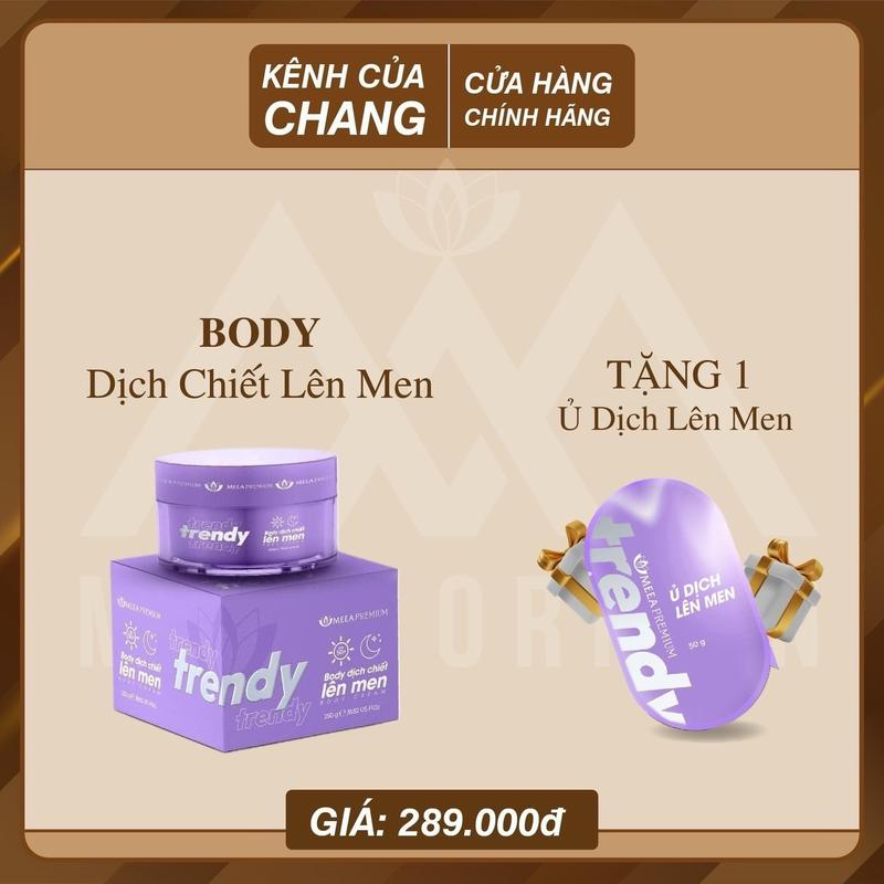 Kem Body Dịch Chiết Lên Men Tredy MEEA - Hỗ Trợ Cải Thiện Tone Da Cho Da Toàn Thân ( TẶNG Kèm 1 Ủ Trắng + 1 bao tay tắm  )