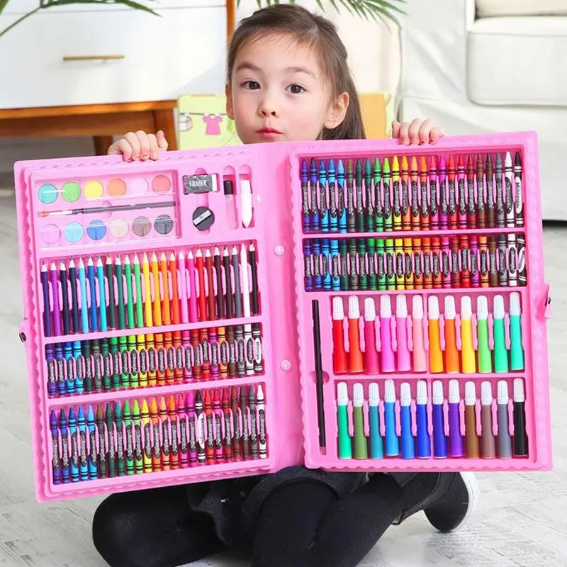 Alat Lukis set Isi 150 Pcs Pensil Warna Set Anak Crayon Krayon Sekolah