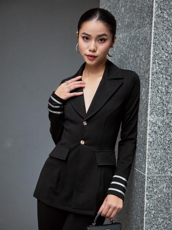 Setvest Áo Vest Tay Dài Viền, Quần Bass Thời Trang Thiết Kế - NHƯ HOUSE-SVB- Sang Trọng Thanh Lịch 4