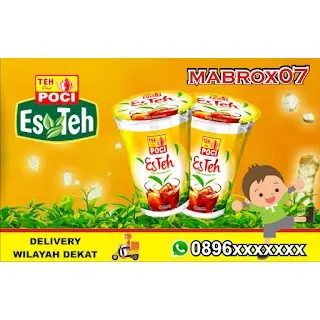 CingWangPrint Stiker  Teh Poci untuk ditempel Pada Kaca Ukuran 30 x 46 cm Bisa Custom Suka-suka 3