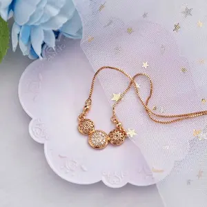 S-9388 Kalung Titanium Perhiasan Trend Fashion Wanita Best Quality Premium Warna Gold Tahan Lama Cocok untuk Alergi Bahan Imitasi
