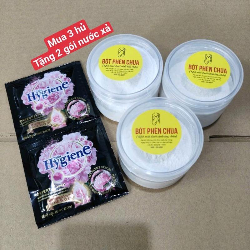 3 hủ phèn chua chưng cất khử mùi cơ thể(có che tên sp-100GR/HỦ)