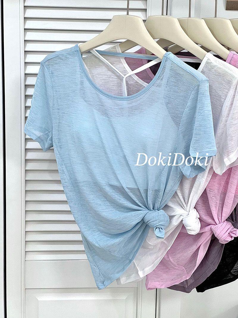 Product Introduction of Áo Tập Yoga, Dành Cho Nữ, ngắn Tay, Thiết Kế Chéo Lưng, Làm Bằng Sợi Tre, Thích Hợp Cho Mùa Hè, Mỏng, Áo Thể Thao, Áo Phông, Thích Hợp Cho Pilates Và Thể Dục, ngắn Tay 9