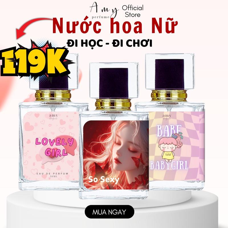 [Độc Quyền Livestreams] Nước Hoa Nữ Amy Ngọt ngào Quyến Rũ Gợi Cảm Thơm Lâu Dạng Xịt Tiện lợi Cosmetic Perfume Xịt Thơm