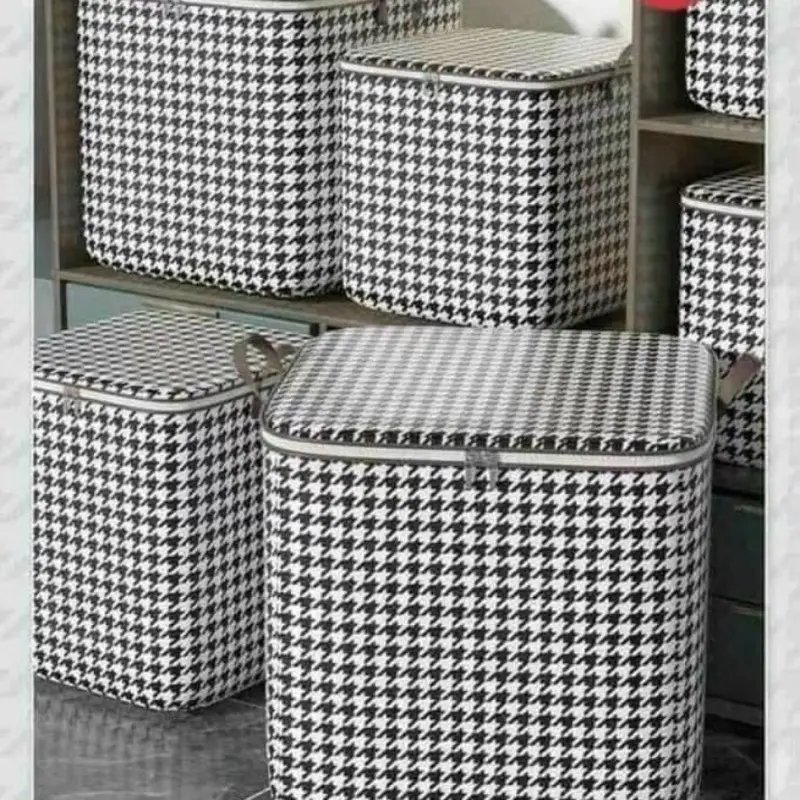 Giỏ đựng quần áo 100l có khóa túi đựng chăn ,màn đa năng có thể gấp gọn cho vào rổ 3