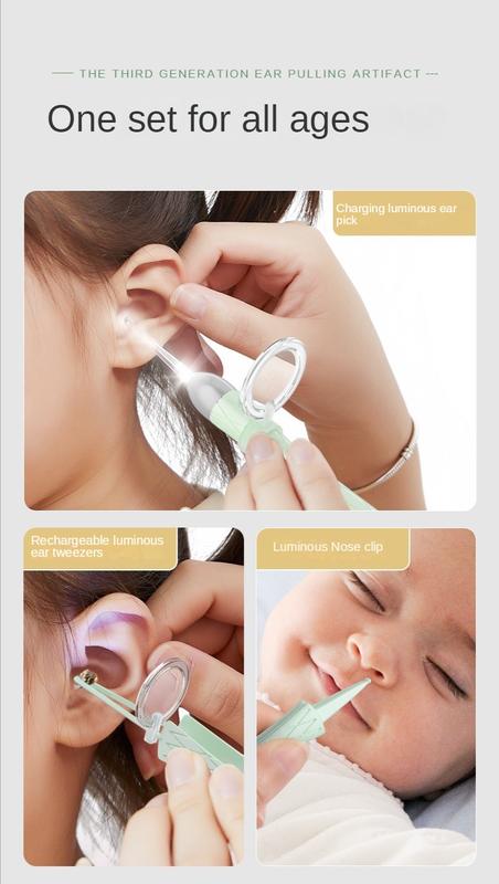 Product Introduction of Bộ Nhíp 3 Chiếc, Bộ Dụng Cụ Lấy Ráy Tai Có Đèn LED, Dành Cho Trẻ Em Và Người Lớn, Thích Hợp Để Làm Sạch Tai 14
