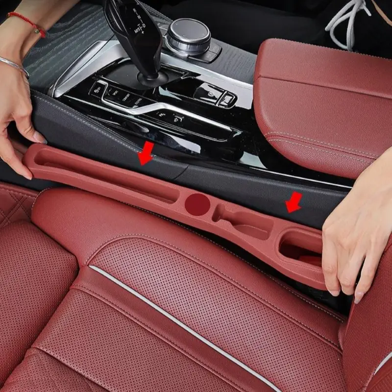 Car Seat Side Filler, PU Leather Car Seat Side Storage Strip, Phone Key Ticket Holder, Automotive Interior Accessories for Stowing & Tidying, Automotive Stuff, Car Accessories 4