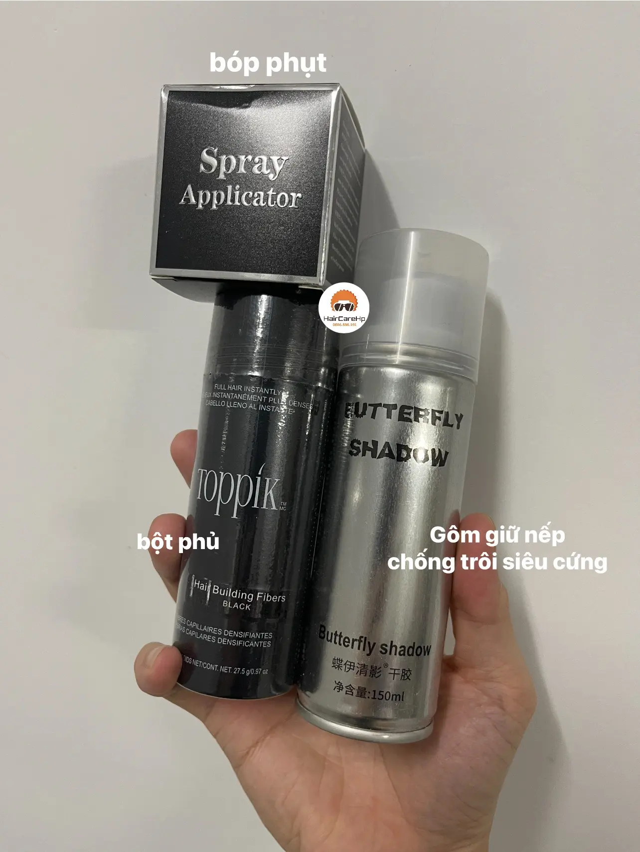 ( Combo 3 món ) bột phủ che hói Toppik dành cho nam vs nữ dưỡng tóc
