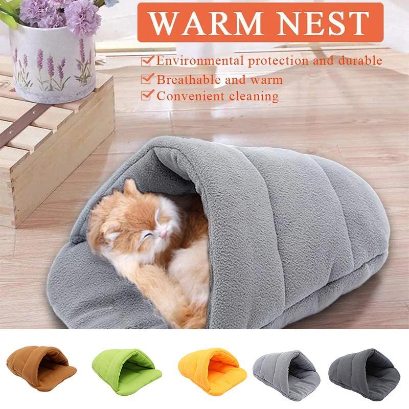 Tổ Dép Cho Thú Cưng Túi Ngủ Cho Mèo Dễ Thương Thích Hợp Cho Tất Cả Các Mùa Thích Hợp Cho Chó Teddy Nhà Vệ Sinh Nhỏ Chuột Lang Hamster Tổ