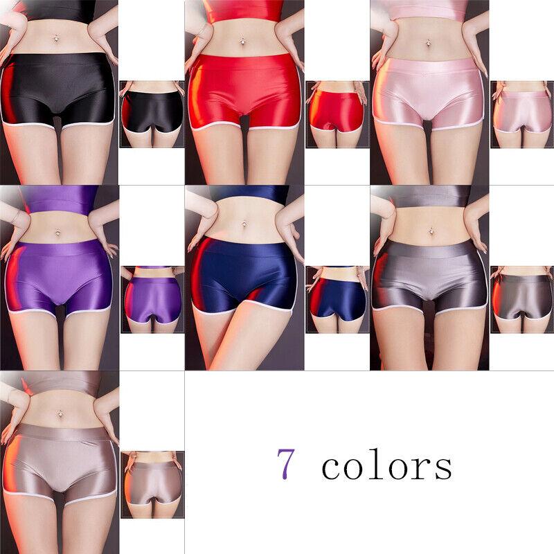 Quần Lót Satin Mượt Mà, Dành Cho Phụ Nữ, Phong Cách Yoga Và Thể Thao, Quần Đùi Boxer Thể Thao Gợi Cảm, Đồ Lót Và Đồ Lót 2