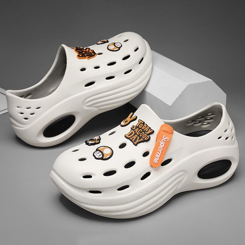 Dép Đế Bánh Mì, Phong Cách Thể Thao, Dành Cho Phụ Nữ Và Nam Giới, Thích Hợp Đi Biển, Hàng Mới Về Cho Các Cặp Đôi, Không Trơn Trượt, Thoáng Khí, Kín Ngón Chân, Thích Hợp Cho Mùa Hè