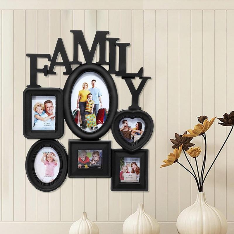 Creative Wall Mounted Photo Holder Display, 1 Count Modern Opening Photo Collage Frames, Plastic Family Photo Frame, Home Decor Photo Frame for Bedroom 2
