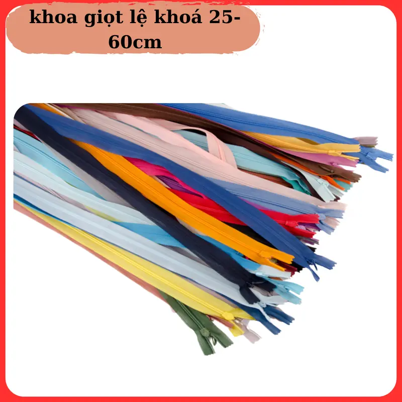 Khóa giọt lệ khóa 25cm-60cm khóa ĐEN-TRẮNG khóa MIX màu 2