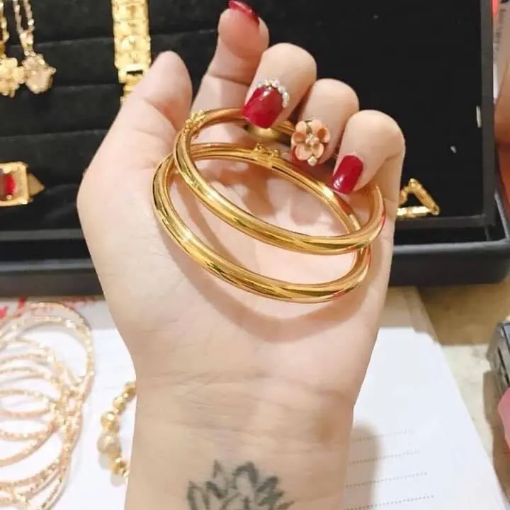 Vòng trơn mạ vàng 18k cao cấp
