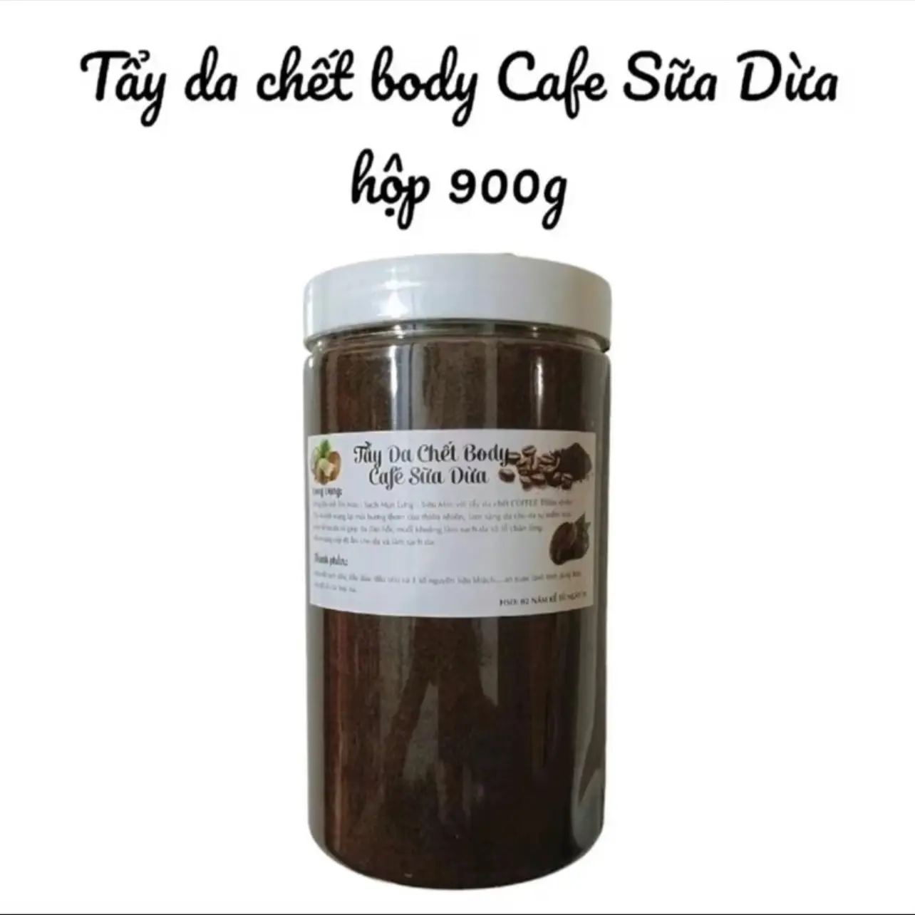Tẩy tế bào cà phê dưỡng da body cà phê sữa dừa hủ 900g dưỡng body nữ