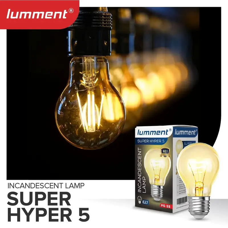 Lumment Super Hyper Lampu Pijar 5 Watt - Cahaya Kuning 3