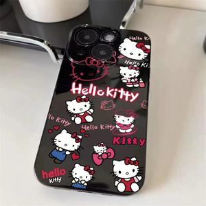 Sweet Girl Kitty Compatible iPhone 11 Case 13/14 Pro Max Apple 12 Full Coverage 6 7 8 P Glossy X/Xr