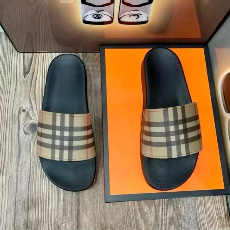 Dép Nam Nữ B B R.R Đồng Kẻ Sọc, Dép Bắp Rang Bơ Phù Hợp Mọi Lứa Tổi, Chất liệu Cao Su Non Đế PU Mềm Êm Chân DéP Slipper Quai Ngang Đế Bằng Dép Lê