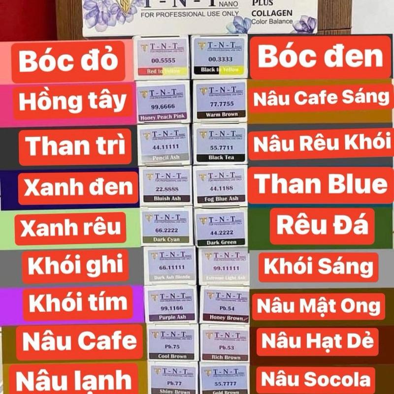  Màu Nhuộm Tnt Plus Chính Hãng 100ml Đổi Màu Tóc Nhuộm Tóc lên màu chuẩn đẹp dễ dàng sử dụng 