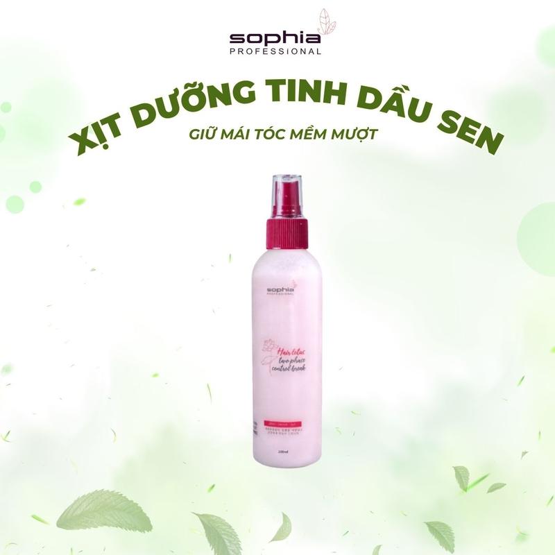 Xịt dưỡng tóc tinh dầu sen Sophia Professional Cung Cấp Độ Ẩm, Hỗ Trợ Tóc Mềm Mượt Và Óng Ả Nam và Nữ 200ml - XDS101