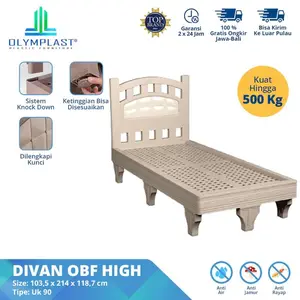 [READY STOCK] OLYMPLAST DIVAN + SANDARAN RANJANG / DIPAN KASUR PLASTIK PREMIUM ANTI RAYAP TUNGAU BANJIR KUAT / BED FOUNDATION OBF [90 X 200 / 160 X 200] - 90 X 200