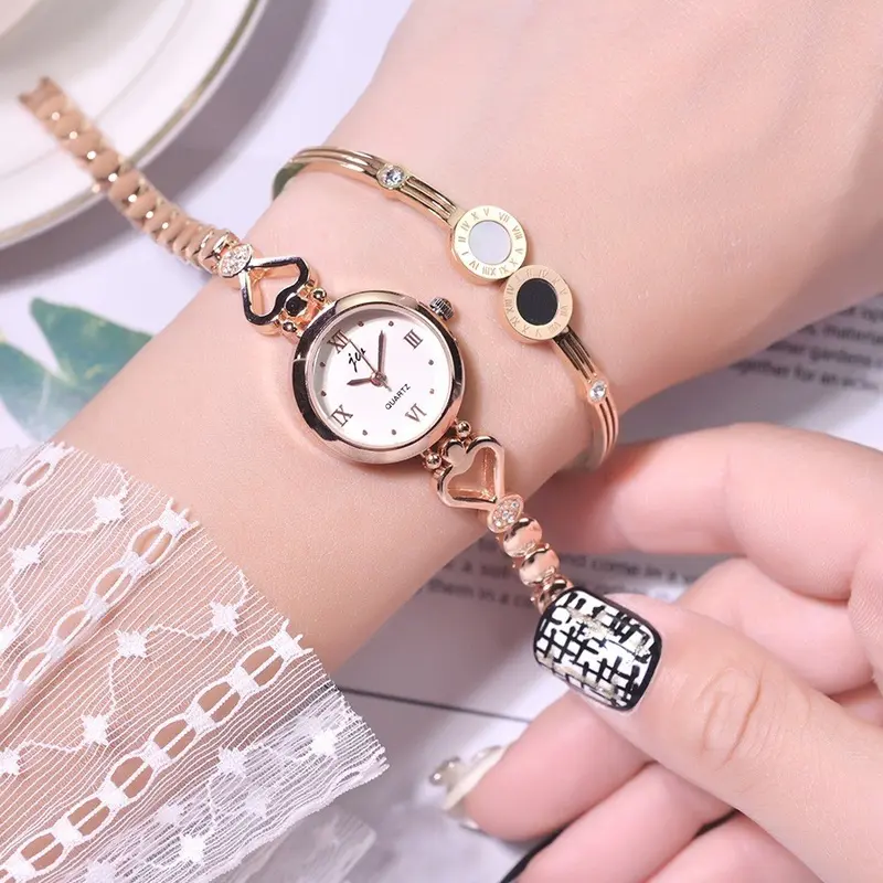Collia Jam Tangan Wanita Analog Jw Bulat Love Berlian Fashion Korea Square 1