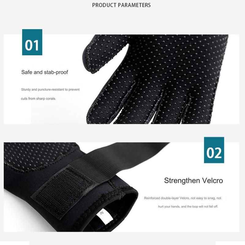 Product Introduction of 5Mm Wetsuit Glove Neoprene, Thermal Anti-Slip And Adjustable Strap Wear-Resistant Diving Gloves For Snorkeling Swim Scuba Diving Water Sports For Men Women 15