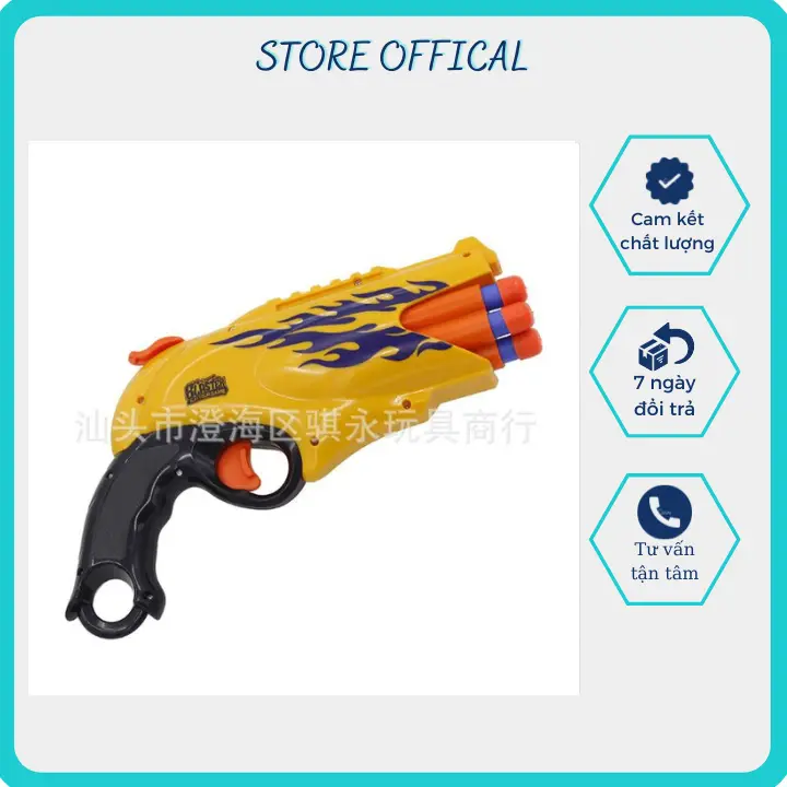 Đồ chơi kiểu Nerf-Đồ chơi phóng xốp liên thanh cho trẻ Tặng Pin và 20 que xốp Toy 4