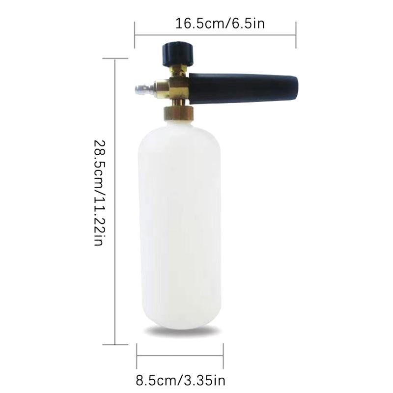 Product Introduction of High Pressure Washer Nozzle Snow Foam Lance 1/4" Quick Connect Soap Foamer Cannon Generator Car Wash Cleaning Bottle 1L 3000PSI 29