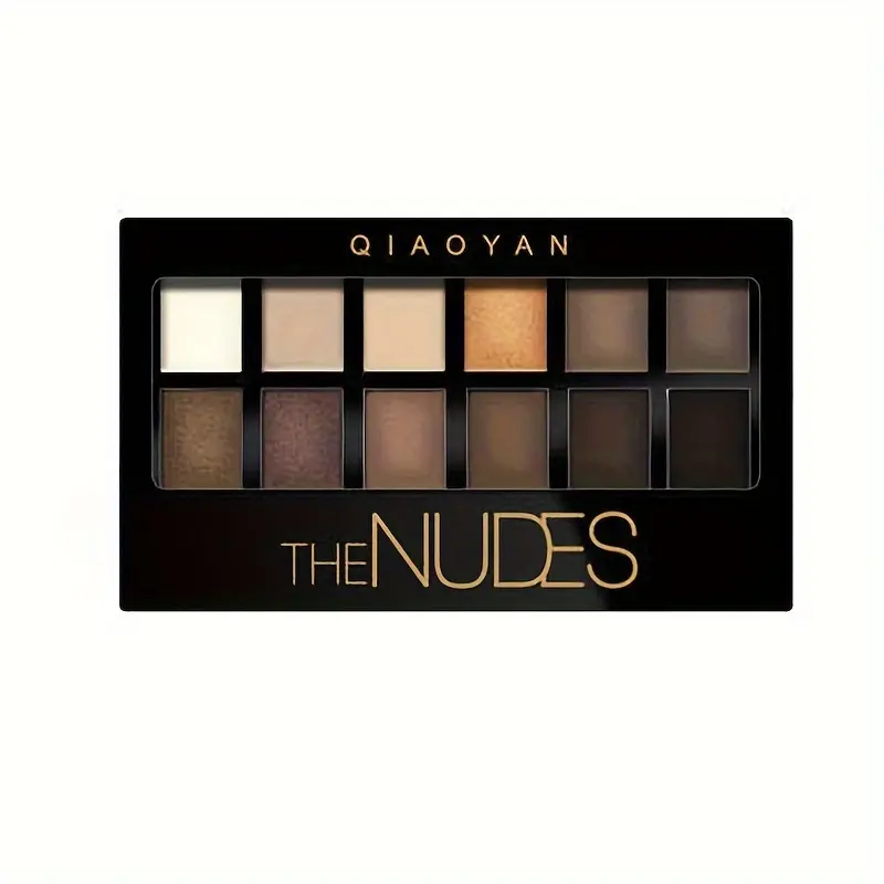 12 Color Smoky Eyeshadow Palette - Rich Dark Brown And Black Shades Series for Dramatic Looks, Portable and Compact Design for Easy Travel, Long-Lasting Matte Pearlescent Eyeshadow Powder for Smooth Application, Includes a Soft and Gentle B