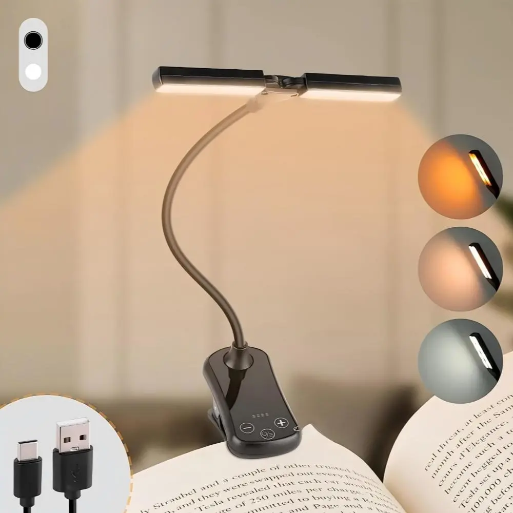 14-LED Touch Control Reading Light, USB Rechargeable Book Light for Reading in Bed, Portable Reading Light, Small Reading Light, Desk Lamp