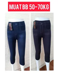 LEGGING ELASTIS 7/8 LEGGING WANITA nyaman spandex celana  panjang Dewasa Hitam