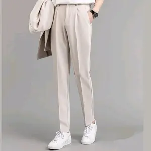 Keystar Celana Pria Slimfit Original Abu Hitam Muda Navy Nyaman Celana Elegant Regular Trousers import Bahan Stretch Anti Kusut Tebal Lentur Resleting YKK Berkualitas Panjang Formal Kantor Kerja Semi Wool