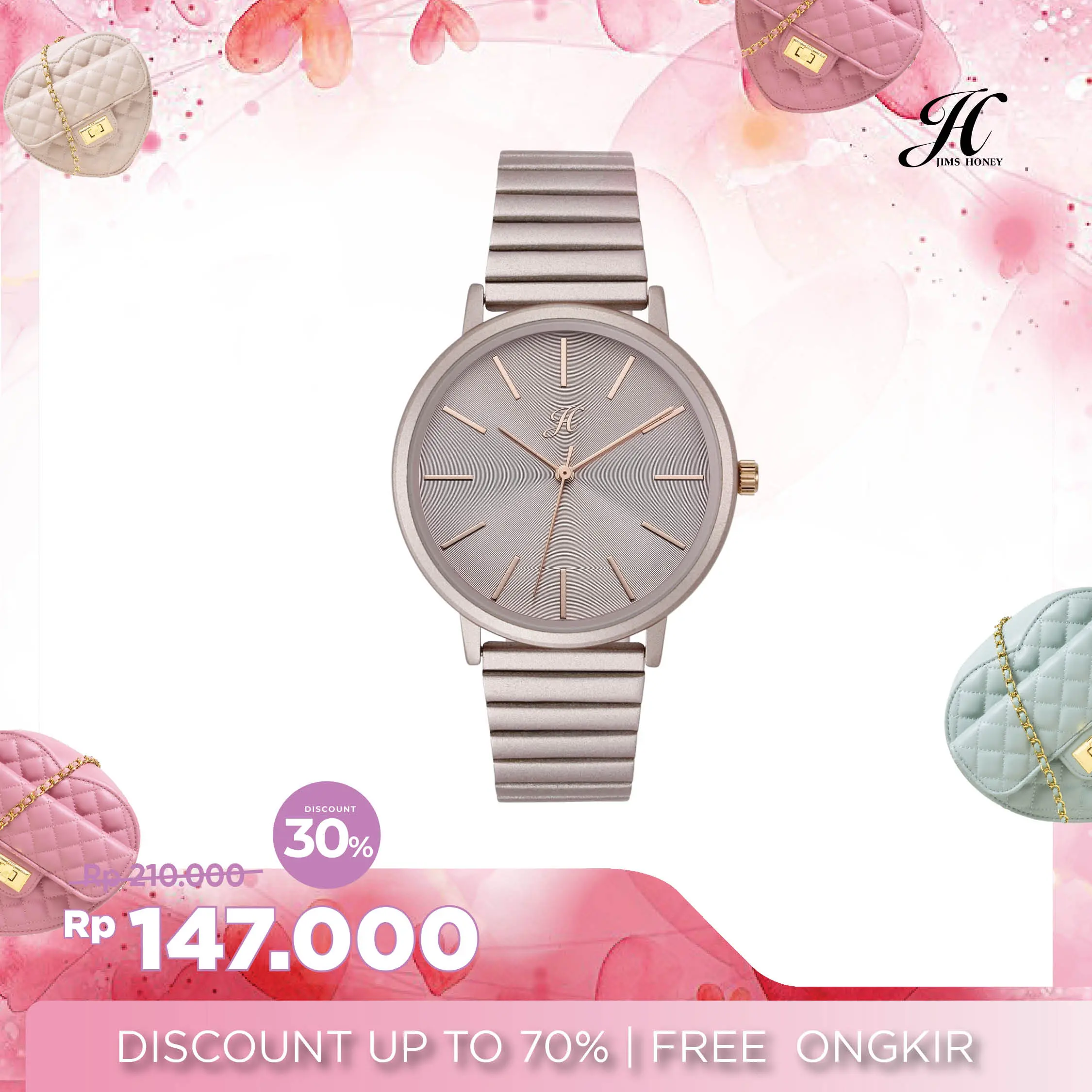 JIMS HONEY Watches JAM TANGAN WANITA JT 8151 (FREE EXCLUSIVE BOX)