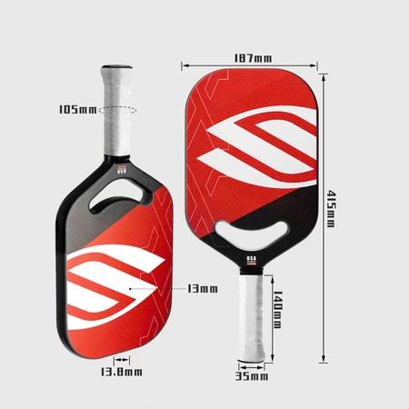 [TẶNG CUỐN CÁN] Vợt Pickleball Joola AMA Full Carbon T700,Chất Liệu Sợi Carbon FIBER Đạt Chuẩn USAPA - 16mm 3