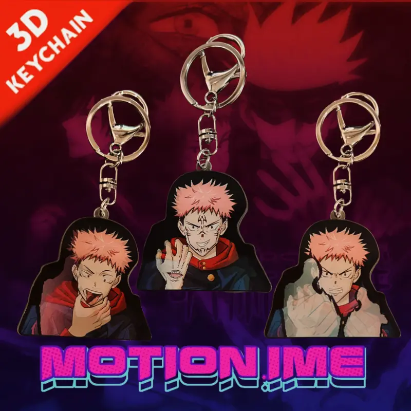 3D Keychain Lenticular Jujutsu Kaisen Gantungan Kunci Ganci Viral Motif Kartun Anime 2