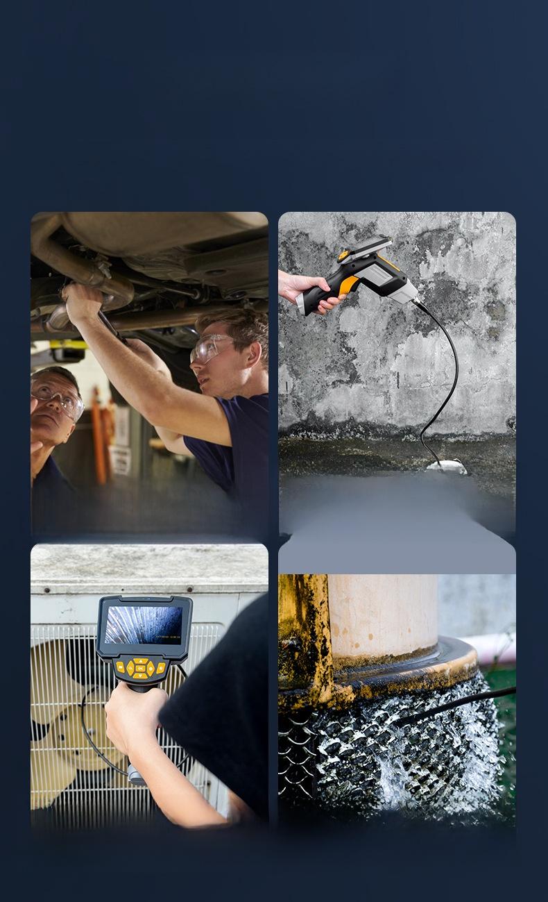 Product Introduction of Industrial pipeline camera turnable handheld portable endoscope HD 1080 waterproof with screen 6