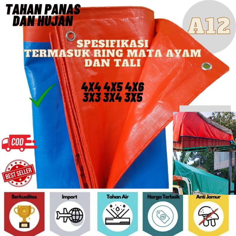 terpal a12 ukuran 4x6 4x7 4x8  untuk tenda truck Tahan air camping outdoor lebar 1