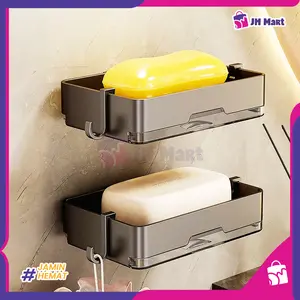JH MART Rak Sabun Dinding Kamar Mandi Tempat Sabun Toilet WC Tempel Anti Air Serbaguna