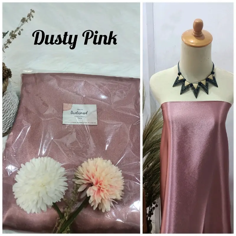 3 Meter Kain Satin Kilap Max Premium Jakarta Saten Bridesmaid Grosir Murah dan Bagus grosir kain satin meteran Bisa Dicuci bukan Jilbab 8